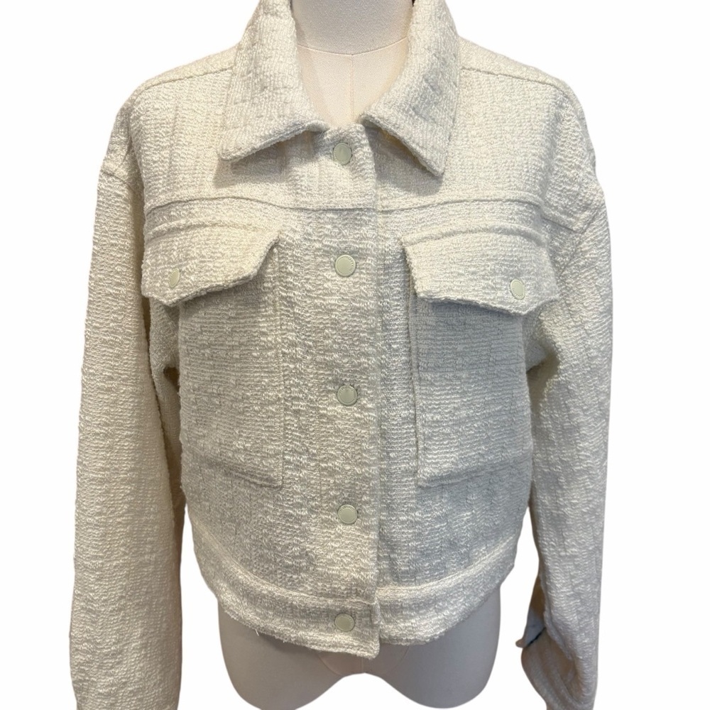 ✨ BLANKNYC | Tweed Cropped Jacket | Women’s Medium | Vanilla Cream